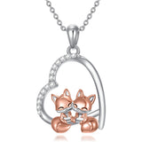 Sterling Silver Koala Raccoon Fox Otter Pendant   Necklace