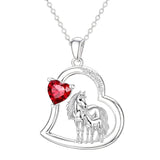 Sterling Silver Mother Daughter Two Hippo Two Elephant Two Horse Two Dachshund Two Cow Pendant Necklace