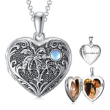 925 Silver Heart Shaped Locket Necklace That Holds Pictures Photo Keep Someone Near to You Custom  Lockets Jewelry Personalized Letters Engraving