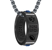 Sterling Silver 10K Gold 14K Gold 18K Gold Personalized 2 Birthstones Class Pendant Necklace for Men