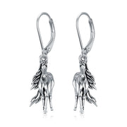 Sterling Silver Horse Dangle Earrings