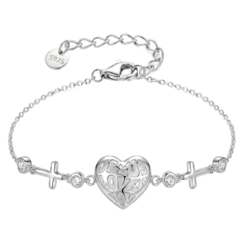 Sterling Silver Dragonfly Butterfly Cardinal Hummingbird Jesus Fish Lotus Daisy Sunflower Rose Faith Cross Bracelet