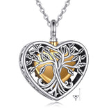 Tree of Life Urn Necklaces for Ashes Sterling Silver Abalone Shell Tree of Life Cremation Jewelry Memory Gift for Women