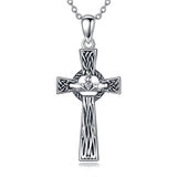 Sterling Silver Medusa Goddess Hand & Heart Ma’at Goddess Nefertiti Goddess Religious Pendant Necklace