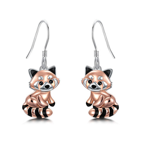 Sterling Silver Tiger Red Panda Elephant  Red Cardinal Dangle Earrings