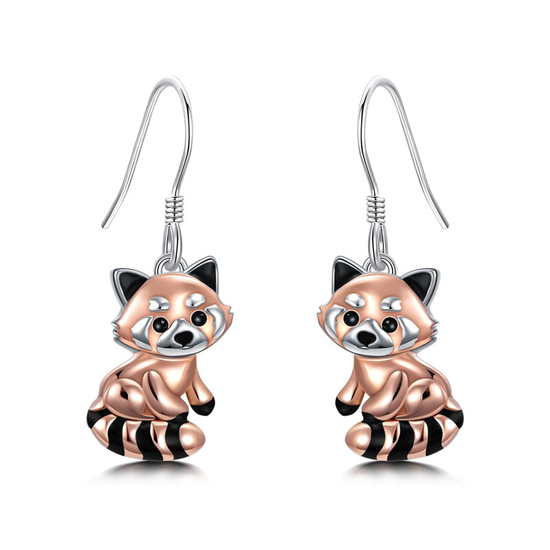 Sterling Silver Tiger Red Panda Elephant  Red Cardinal Dangle Earrings