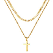 Stainless Steel Cross Pendant Necklace for Men