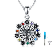 Sterling Silver Chakra Urn Necklace for Ashes