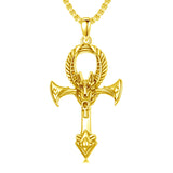 Sterling Silver  Ankh_Anubis Protection Pendant Necklace