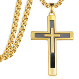 14K Gold Plated  Cross Necklace Religious Amulets Jewelry Gifts