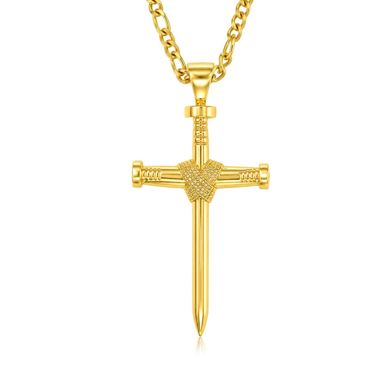 14K Gold  Plated Cross Necklace Simple Religious Jewelry Gift