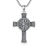 Sterling Silver Chi Rho Alpha Omega PX XP Symbol Pendant Religious  Necklace