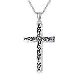 Sterling Silver Cross Pendant Necklace Christian Religious Jewelry Gifts for Anniversary
