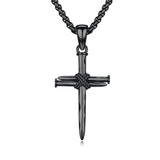 14K Gold Plated Cross Pendant Necklace Protection Jewelry Religious Gift