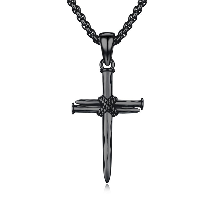 14K Gold Plated Cross Pendant Necklace Protection Jewelry Religious Gift