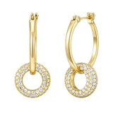 14K Gold Plated Cubic Zirconia Knot  Earrings for Women