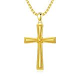Cross Pendant Necklace  14K Gold Plated Christian Faith Jewelry