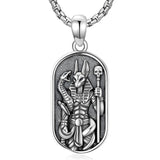 Sterling Silver Memento Mori Tree of Life Anubis Pendant Viking Amulet   Protection Pendant Necklace Egyptian Jewelry