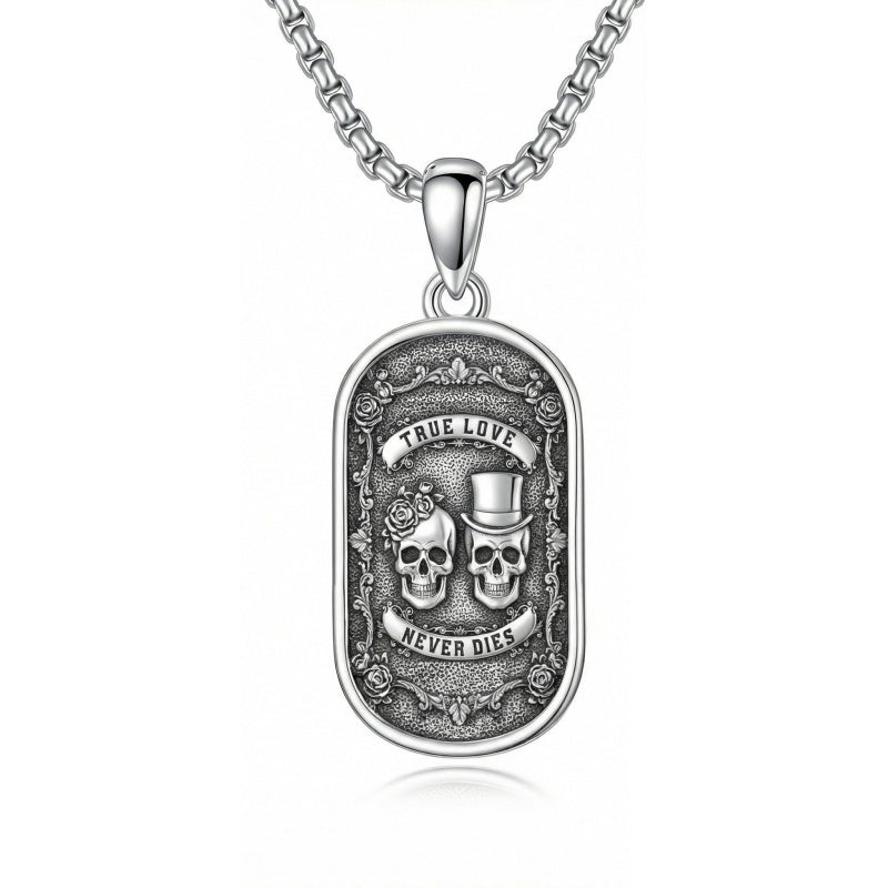 Sterling Silver Memento Mori Tree of Life Anubis Pendant Viking Amulet   Protection Pendant Necklace Halloween Gift
