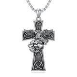 925 Sterling Silver Marines Cross Pendant Necklace for Men