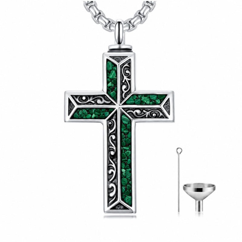 Sterling Silver Cross Hummingbird Cardinal  Rose Sunflower Urn  Necklace for Ashes Cremation Jewelry