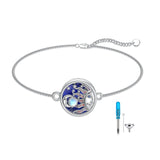 Sterling Silver Heart Urn Bracelet for Ashes Memorial Keepsake Jewelry Gifts for Women