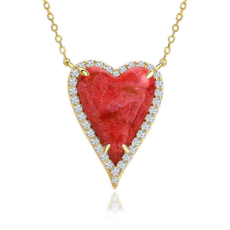 Sterling SilverTurquoise Red Coral Lapis Lazuli Malachite Paperclip Chain Necklace