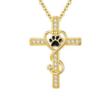 14K Gold Plated Stethoscope Cross Necklace Jewelry Christmas Graduation Nurses Week Gift