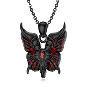 Sterling Silver Cubic Zirconia Butterfly Pendant Necklace
