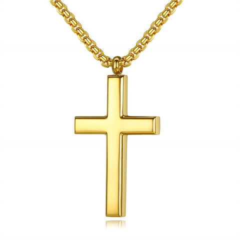 Stainless Steel Cross Pendant Necklace