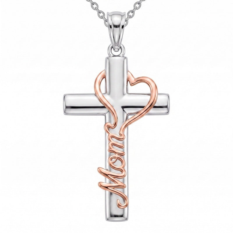 Sterling Silver Cross Pendant Necklace Christian Religious Jewelry Gifts for Anniversary