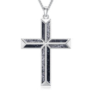 Cross Necklace for Men 925 Sterling Silver Religious Protection Pendant Christian Jewelry Cross Gifts for Men