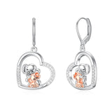 Sterling Silver Tiger Red Panda Elephant  Red Cardinal Dangle Earrings