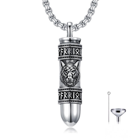 Sterling Silver Bullet Butterfly Rose Dragon Eagle Jesus Urn Necklace for Ashes