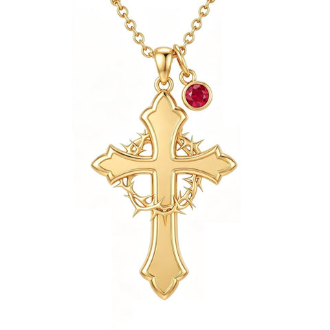 10K 14K 18K Gold Cross Pendant Necklace Religious Jewelry Gifts for Men and Women