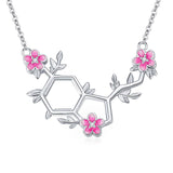 Sterling Silver Happiness Serotonin Pendant Necklace