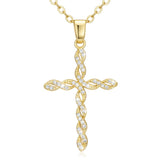 14K Gold Plated Cross Infinity  Pendant Necklace  for Women