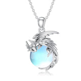 Sterling Silver Birthstone Dragon Necklace Pendant Necklace