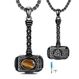 Sterling Silver Thors Hammer Urn Necklace for Ashes