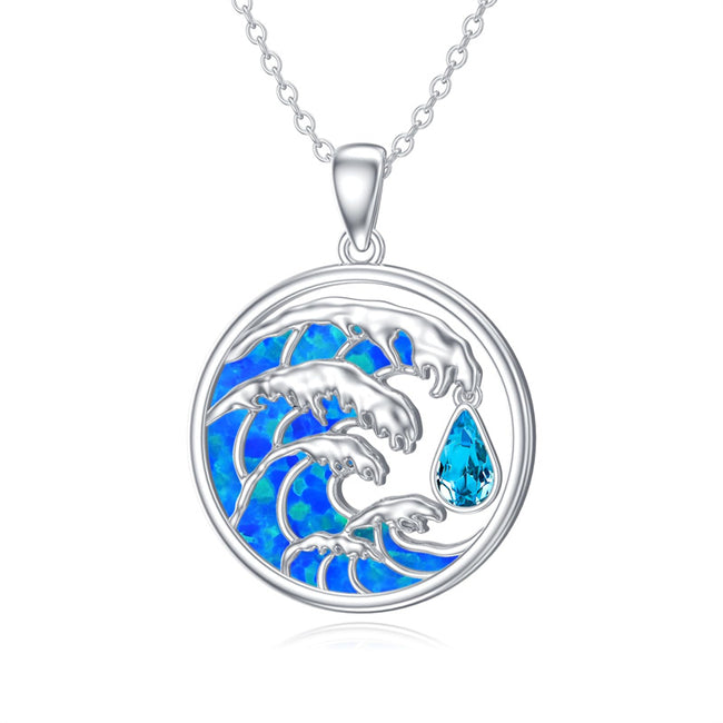 Opal deals wave necklace