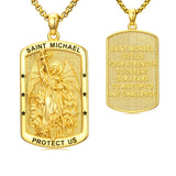 Patron Saint Medal Gold Plated Catholic Pendant Christian Religious Necklace Amulet Jewelry