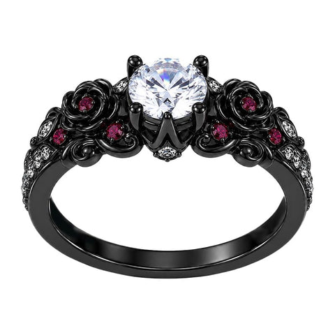 Sterling Silver 10K 14K 18K Gold Custom Engraved Moissanite Engagement Wedding Ring