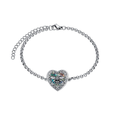 Sterling Silver Heart Urn Bracelet for Ashes Memorial Keepsake Jewelry Gifts for Women