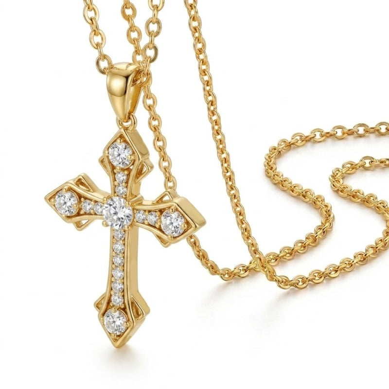 14K Gold Plated Cross Necklaces for Women Faith Jewelry for  Anniversary Christmas Birthday Mother's Day