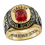 Copper Sterling Silver Custom Birthstone Class Ring for Men