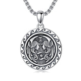 Sterling Silver 12 Zodiac Astrology Horoscope Pendant Necklace