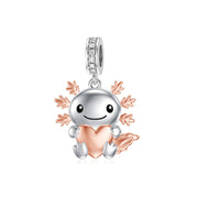 Sterling Silver Otter/Squirrel/Elephant/Axolotl Bracelet Charm Animal Charm Bead for Women