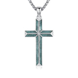 14K Gold Plated Cross Pendant Necklace Protection Jewelry Religious Gift