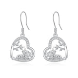 Sterling Silver Highland Cow Dangle Earrings