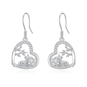 Sterling Silver Highland Cow Dangle Earrings